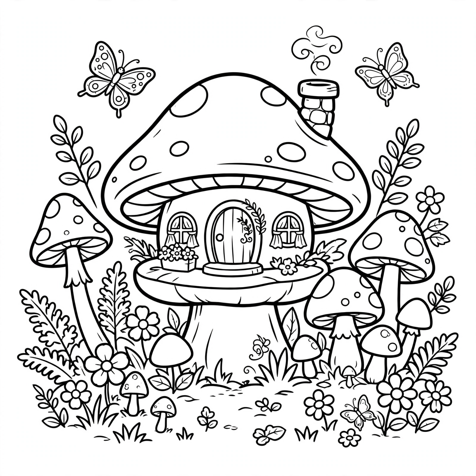 fairy_mushroom_house_coloring_page